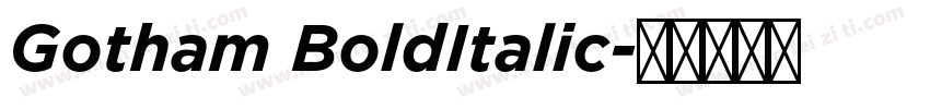 Gotham BoldItalic字体转换